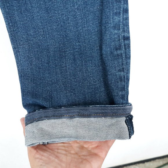 KUT from the Kloth Women's Catherine Slim Boyfriend Jeans Size 4 Cuffed Blue - Picture 7 of 16